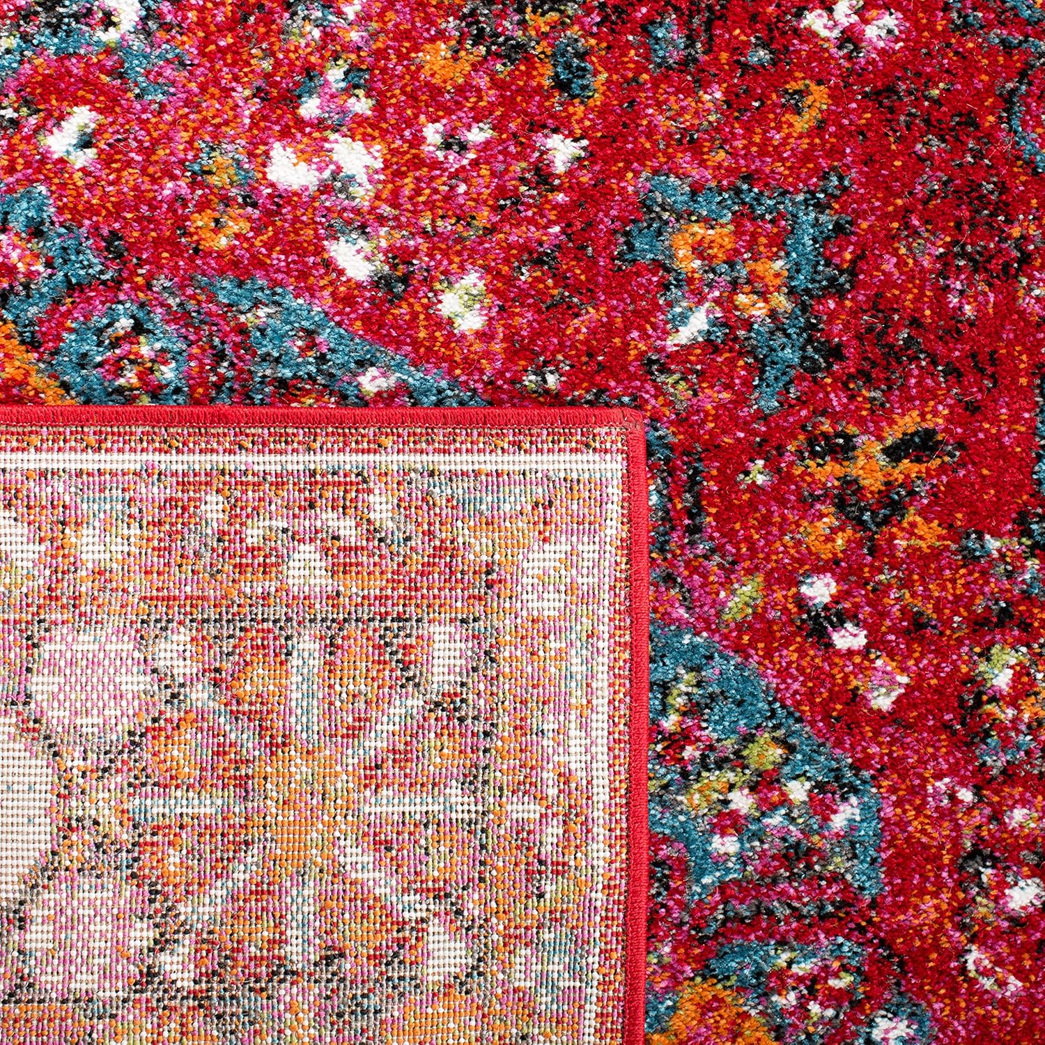 Vintage Hamadan Red Multi 8x10 Rug