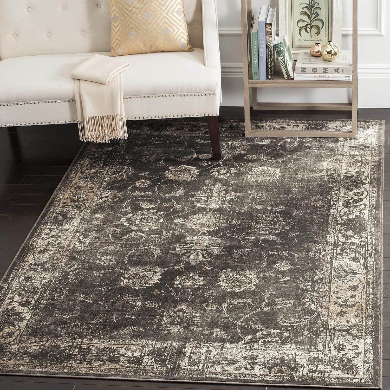 SAFAVIEH Vintage Anthracite Oriental Rug