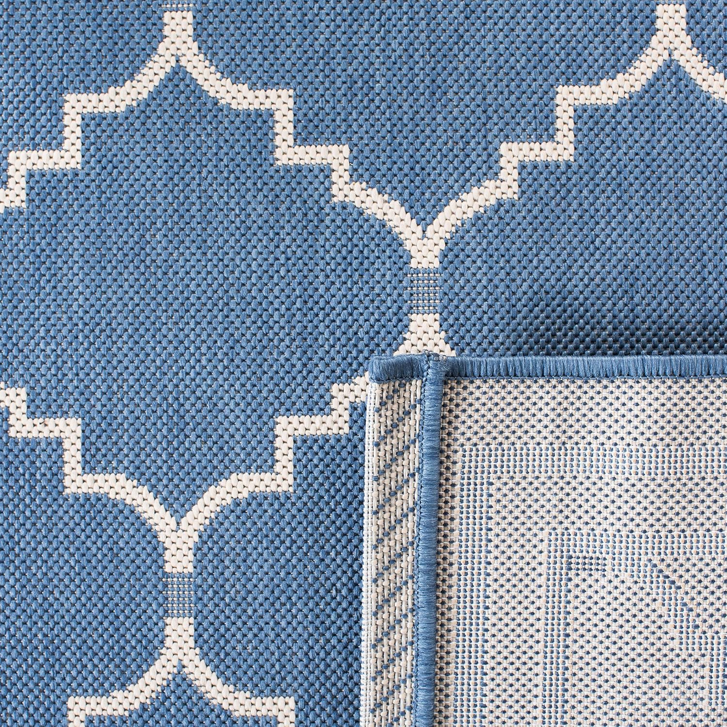 SAFAVIEH Courtyard Blue Beige Rug