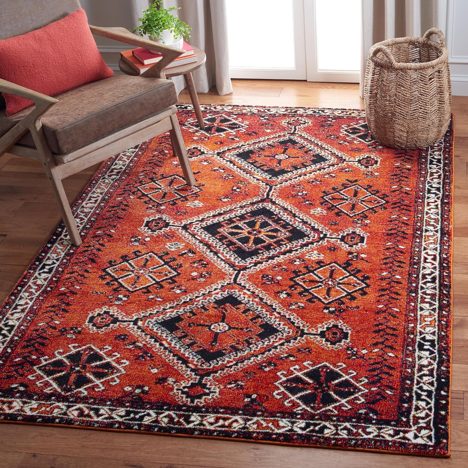 SAFAVIEH Vintage Hamadan Orange Red Rug