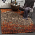 Rust Brown Vintage Accent Rug